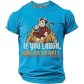  Voor heren Grappig jargon T-shirt Korte mouw T-shirt 3D-afdrukken Strakke ronde hals Overhemd Modieus Dagelijks Dagelijks Straat Rood Zomer Lente Kleding S M L XL XXL XXXL