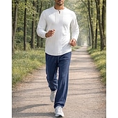 economico Tute da ginnastica-Per uomo Tuta da Ginnastica Tuta da Jogging Tute da allenamento Coulisse 2 Pezzi Tinta unita Set di Abbigliamento Sportivo Estate Primavera Nero con Bianco Cáqui Escuro Allenamento in Palestra
