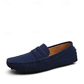 economico Mocassini casual-Per uomo Vintage Casual Quotidiano Camoscio Confortevole Traspirante Mocassino Giallo Chiaro Grigio scuro Vinaccia Estate Primavera Autunno