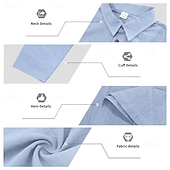 cheap Men's Classic Polo-Men's Linen Shirt Polo Shirts Casual Street Lapel Long Sleeve Basic Modern Plain Buttons Spring Fall Regular Fit Black White Navy Blue Khaki Dark Grey Army Green Linen Shirt