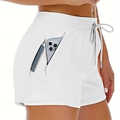 economico Pantaloncini sportivi-Per donna Shorts sportivi Shorts Pantaloncini Estivi Shorts da Spiaggia Vacanza Moda Casual Quotidiano Corto Misura del girovita medio Coulisse Fascia Elastica Tasca con cerniera Asciugatura Rapida