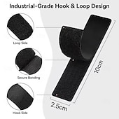 זול אספקה לבית-50 יחידות סרט וו ולולאה עמיד לשימוש חוזר עם גב דבק חזק - ללא צורך בקידוח, הסרה ללא נזק - אידיאלי לתליית תמונות, שלטים, מודעות - מתאים לשימוש בבית, במשרד ובסדנה