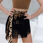 cheap Latin Skirts-Women's Brown Fringe Latin Dance Skirt