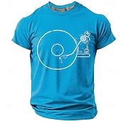  Bărbați Muzică Tricou Manșon scurt Tricou Tipărire 3D Stil Nautic Cămașă Modă Zilnic Zilnic Stradă Negru Gri Vară Primăvară Îmbrăcăminte S M L XL XXL XXXL