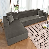 baratos Cobertura de Sofa-Capas elásticas para sofás de 1, 2, 3 e 4 lugares, capa para sofá modular em formato de L, capa protetora para sofá chaise longue, protetor de móveis para sala de estar.