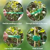 cheap Plant Care Accessories-100Pcs Reusable Adjustable Non-Slip Nylon Plant Ties, Green Perfect for Climbing Plants, Support and Garden Maintenance, Safe &amp; Easy-to-Use Gardening Tool