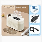 お買い得  家庭用器具-ミニポータブル製氷機、卓上型製氷機、10～15分で高速製氷、1サイクルで10個の固形氷、家庭、オフィス、RV、寝室向けのコンパクト小型高速製氷機
