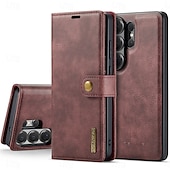 cheap 2026 Samsung Galaxy S26 Series-Phone Case For Samsung Galaxy S26 S26 Plus S26 Ultra Flip Cover Full Body Protective Retro Genuine Leather
