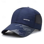 billiga Kepsar, Hattar och Visir-Basebollkeps Löparmössa Solhatt Unisex Holk Joggingkeps Grafisk Klassisk Solskydd Vindtät Värmeavledning för Tennis Baseboll Löpning Sommar Vår Mörkgrå Svart Vit