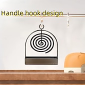 cheap Sculptures-2PCS Metal Mosquito Coil Holders, Hanging Incense Burner Stand for Mosquito Repellent Coils, Decorative Coil Holder for Living Room, Bedroom, Patio, Balcony, Outdoor Camping