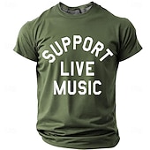  Voor heren Muziek Grappig jargon T-shirt Korte mouw T-shirt 3D-afdrukken Strakke ronde hals Overhemd Modieus Dagelijks Dagelijks Straat Rood Zomer Lente Kleding S M L XL XXL XXXL