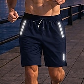voordelige Hardloop Shorts-Voor heren Hardloopshorts Atletische shorts Sportbroek Trekkoord Zak Short / Broekje Casual Dagelijks Buiten Zomer Reflecterend Lichtgewicht Ademend Sportschooltraining Joggen Hardlopen Normale