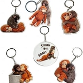 رخيصةأون اللوازم المنزلية-ميدالية حماية ميم بانش القرد، ميداليات بلاش ميم بانش مونكي، زينة ميمات القردة الصغيرة، ميدالية مواضيع حيوانية للتعليق على حقيبة الظهر