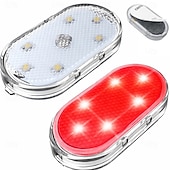 baratos Luzes decorativas-Conjunto de 1 conjunto de luzes LED internas sem fio para carro, luzes coloridas para interior de carro com 6 LEDs brilhantes, luz noturna LED interna portátil recarregável via USB para decoração de carro.