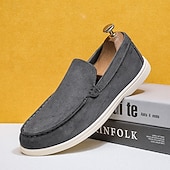 Χαμηλού Κόστους Casual loafers-Ανδρικά σουέτ μοκασίνια – άνετα καλοκαιρινά casual παπούτσια με μαλακή εσωτερική σόλα, αναπνεύσιμο άνω μέρος, ιδανικά για διακοπές στην παραλία, καθημερινή αναψυχή και ταξίδια