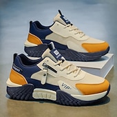 economico Sneakers Casual-sneakers sportive da uomo in similpelle: resistenti, comode ed eleganti per attività casual e all'aperto, ideali per l'uso quotidiano, la palestra e le avventure del fine settimana