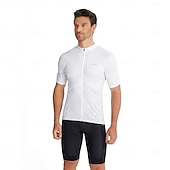 Χαμηλού Κόστους Ανδρικές φανέλες-Ανδρικά Πουλόβερ Γεωμετρικό Κοντομάνικο Ποδήλατο Αθλητική μπλούζα με 3 πίσω τσέπες Ύγρανση Αθλητισμός Θαλασσί Λευκό Ρουμπίνι Ρούχα