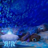 abordables lumières de projecteur de galaxie d'étoile-Vague océanique 2 en 1 &amp;Projecteur de méduses avec télécommande, minuterie et arrêt automatique, veilleuse 8 couleurs pour enfants, lampe d'ambiance USB pour chambre, cadeau de Noël ou d'anniversaire