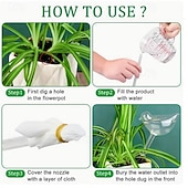 baratos Água &amp; Rega-Conjunto de 6 regadores automáticos em formato de pássaro, ideais para regar flores em casa. Design com saída estreita, dispositivo de rega automática, aplicável a plantas em vasos, jardins e