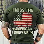  Maglietta grafica a maniche corte girocollo estiva con bandiera americana patriottica veterana 250° anniversario degli uomini