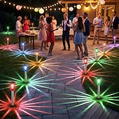 cheap Pathway Lights &amp; Lanterns-Solar Outdoor Lights, Solar Pathway Lights Outdoor Waterproof, Stainless Steel Stake Lighting for Garden Yard Path Walkway Driveway Patio Lawn Outside Decor,Color Changing