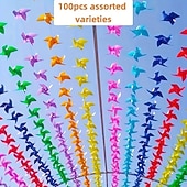 abordables Recreación al Aire Libre-100 unidades - Guirnalda de molinillos de viento de 4 hojas, molinillos de plástico coloridos, incluye 30 metros de hilo, perfectos para bodas, cumpleaños, fiestas y decoración de jardines.