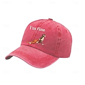ieftine Şapcă de baseball pentru bărbaţi-Bărbați Șapcă de baseball Negru Roz Îmbujorat Bumbac Peteci Șic Stradă Casual Zilnic În aer liber Haine de strada Animal Motto &amp; Zicale Protecție Solară Cremă Cu Protecție Solară Respirabilitate