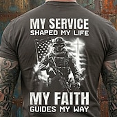  4th of July 2026 250th Memorial Day Men's Patriotic Designer Patriot Graphic American Flag Veteran T-Shirt Casual Daily