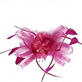 economico Fascinatori-Fascinator Rete Matrimonio Compleanno Elegante Vintage Carino Con Piuma Tulle Copricapo Copricapo