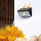 abordables Appliques d'extérieur-Applique murale solaire intelligente d'extérieur avec détecteur de mouvement, étanche IP65, 22 LED, 4 modes d'éclairage, lampe décorative pour jardin, cour, clôture, mur, villa, porche