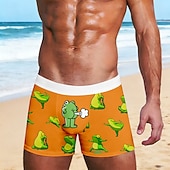  Homme Animal Dessin animé Grenouille Boxers extensibles Caleçons de Bain Shorts de bain boxeur Drôle Occasionnel Maison Vacances à la Plage Ceinture Élastique Évacuation de l'humidité Sous-vêtements