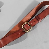abordables Cinturones de hombre-Hombre Cinturón Hebilla automática Cobre Cuero Vintage Ropa de calle Ocio Color sólido Rojo tinto Negro Diario Exterior Negocio Formal Cinturón de Cintura