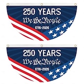 levne 250. výročí-2KS Vlajka k 250. výročí USA 1,5x3 FT 1776-2026 Fan vlajky prapor vlastenecké hvězdy zahradní značení dekorace na venkovní použití přední dveře veranda uvítací pozadí s mosaznými očky