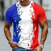 ieftine Tricouri patriotice 250-4 iulie 2026 250 de ani Ziua Memorială T-Shirt bărbătesc patriotic patriotic 3D imprimat cu steagul SUA cu guler rotund și mâneci scurte zilnic stradă