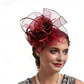 cheap Fascinators-Fascinators Feather Wedding Birthday Elegant Vintage Cute With Feather Flower Headpiece Headwear