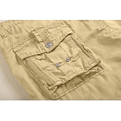 voordelige Klassiek-Voor heren Cargoshorts Korte broek Wandelshorts Zak Effen Comfort Draagbaar Kuitlengte Werk Casual Dagelijks Modieus Streetwear Leger groen Zwart