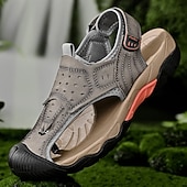 baratos sandálias de exterior-Sandálias masculinas marrons estilo pescador, com bico fechado, ideais para caminhadas ao ar livre, respiráveis e confortáveis, perfeitas para viagens, trilhas, férias de verão, momentos de lazer ao ar livre e uso casual no dia a dia.