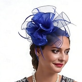 cheap Fascinators-Fascinators Feather Wedding Birthday Elegant Vintage Cute With Feather Flower Headpiece Headwear