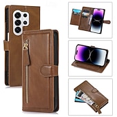 economico 2026 Samsung Galaxy S26 Serie-telefono Custodia Per Samsung Galaxy S26 S26 Plus S26 Ultra Custodia Portafoglio Cerniera Protezione Completa Cavalletto Retrò Pelle PU