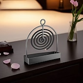 cheap Sculptures-2PCS Metal Mosquito Coil Holders, Hanging Incense Burner Stand for Mosquito Repellent Coils, Decorative Coil Holder for Living Room, Bedroom, Patio, Balcony, Outdoor Camping