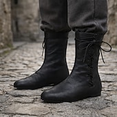 ieftine încăminte-Epocă Medieval Renascentist Încălțăminte Cizme plate de jazz Întoarce pantofii Pirat Viching Ranger elfică TIR cu arcul Costume de fancy Unisex Celtic Pirat Fantezie Halloween Carnaval Performan