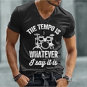  T-shirt humoristique pour homme, style batterie, avec un batteur qui impose son tempo. Coupe classique, idéal pour les répétitions et les concerts. Tailles : S, M, L, XL, XXL, XXXL.