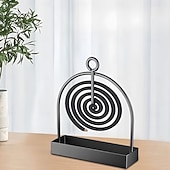 cheap Sculptures-2PCS Metal Mosquito Coil Holders, Hanging Incense Burner Stand for Mosquito Repellent Coils, Decorative Coil Holder for Living Room, Bedroom, Patio, Balcony, Outdoor Camping