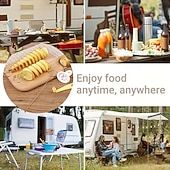 abordables Barbacoa y cocina al aire libre-Juego de 6 cortadores de patatas en espiral tipo tornado, cortadores de patatas manuales multifuncionales para barbacoa. &amp;Juego de herramientas de plástico para hacer espirales de patatas, aptas para