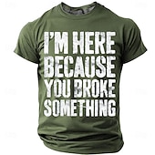  Hombre Argot divertido Camiseta Manga Corta Camiseta Impresión 3D Cuello Barco Camisa Moda Diario Diario Calle Azul Piscina Rojo Verano Primavera Ropa S M L XL XXL XXXL