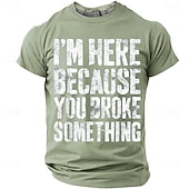  Hombre Argot divertido Camiseta Manga Corta Camiseta Impresión 3D Cuello Barco Camisa Moda Diario Diario Calle Azul Piscina Rojo Verano Primavera Ropa S M L XL XXL XXXL