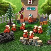 voordelige Beelden-30 mini-beeldjes van Schotse hooglandkoeien, decoratieve kleine dieren van hars voor tuin- en miniatuurlandschappen, poppenhuizen, mos-terrariums en taartdecoratie.