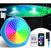 Χαμηλού Κόστους Υποβρύχια Φώτα-LED φώτα πισίνας με έλεγχο εφαρμογής, 20w dimmable υποβρύχιο υποβρύχιο φως με μαγνήτες, IP68 αδιάβροχα φώτα πισίνας 12v με αλλαγή χρώματος με χρονοδιακόπτη για υπέργεια πισίνα