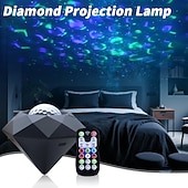 economico luci del proiettore della galassia stella-nuovo bestseller trendy lampada laser a cielo stellato per camera da letto, dormitorio, testiera del letto, proiettore romantico e sognante con effetto increspature d'acqua e proiezione di diamanti, luce USB decorativa per atmosfera, luce notturna a LED