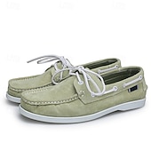 abordables chaussures de bateau-Mocassins à lacets en daim marron pour homme – chaussures habillées décontractées, idéales au quotidien, au bureau et pour un look élégant en extérieur.
